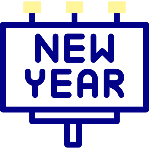 New year Detailed Mixed Lineal color icon