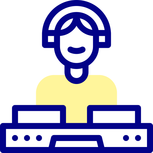 디제이 Detailed Mixed Lineal color icon