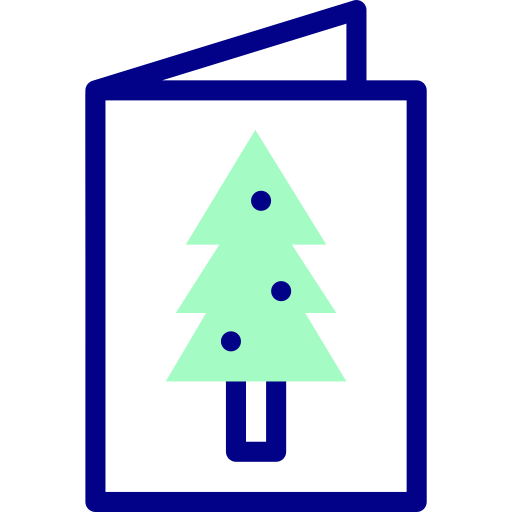 biglietto natalizio Detailed Mixed Lineal color icona