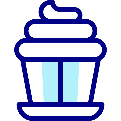 컵케이크 Detailed Mixed Lineal color icon