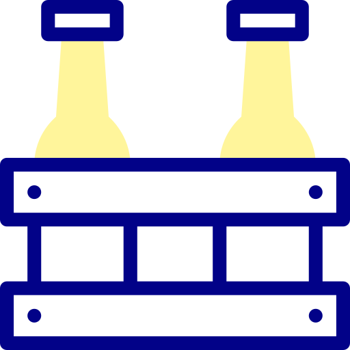 맥주 상자 Detailed Mixed Lineal color icon