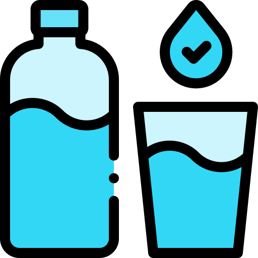 水を飲む Detailed Rounded Lineal color icon