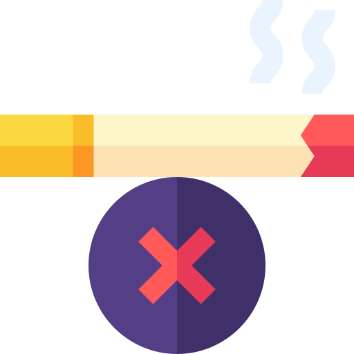no fumar Basic Straight Flat icono