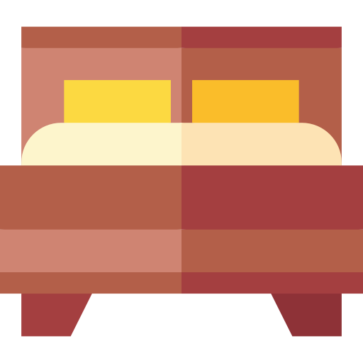 cama de casal Basic Straight Flat Ícone