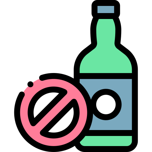 no alcohol Detailed Rounded Lineal color icono