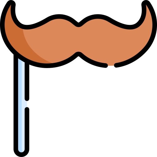 moustache Special Lineal color Icône