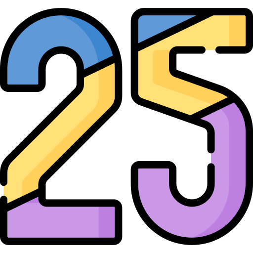 Двадцать пять Special Lineal color иконка