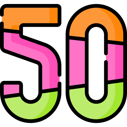 cincuenta Special Lineal color icono