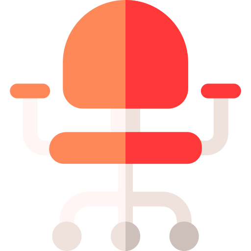 sedia della scrivania Basic Rounded Flat icona