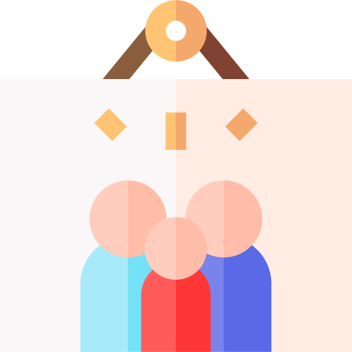 familie Basic Straight Flat icoon