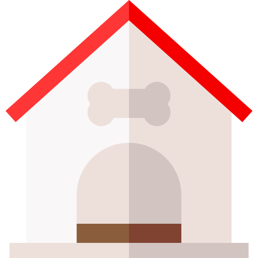 Dog house Basic Straight Flat icon