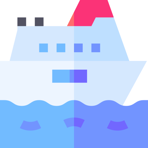 Cruise ship Basic Straight Flat icon