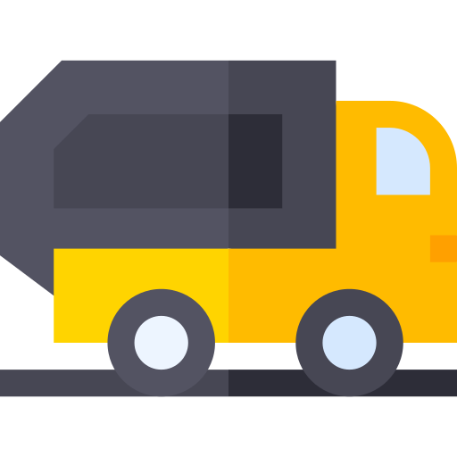 camión volquete Basic Straight Flat icono