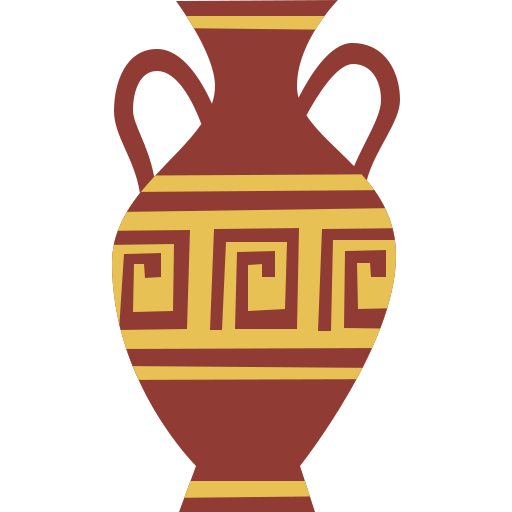 vase grec Cartoon Flat Icône