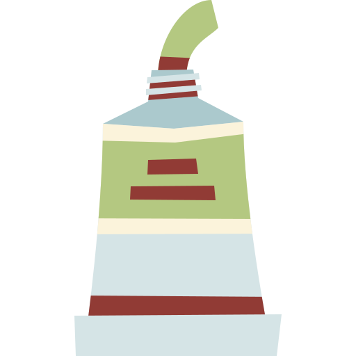 tubo de pintura Cartoon Flat icono