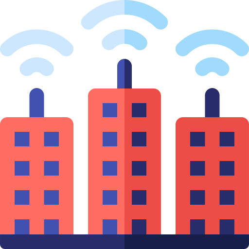 Smart city Basic Rounded Flat icon