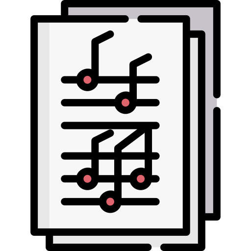 Music sheet Special Lineal color icon