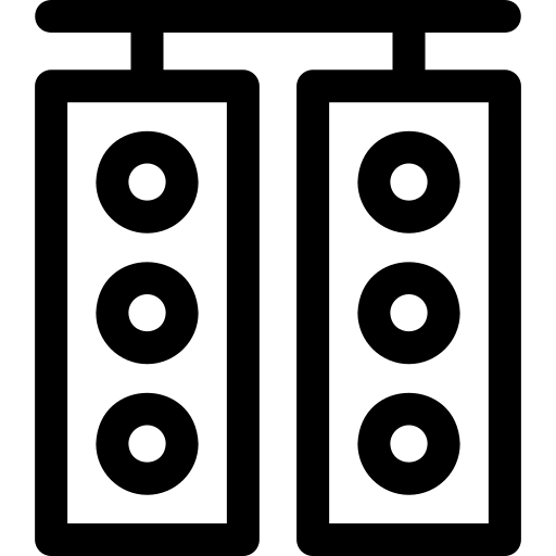 verkeerslichten Basic Rounded Lineal icoon