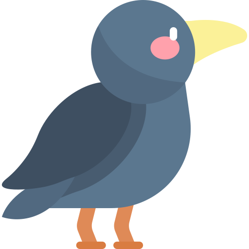 Crow Kawaii Flat icon