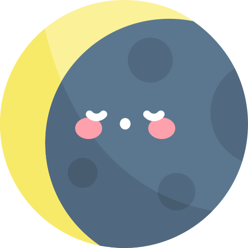 Moon Kawaii Flat icon