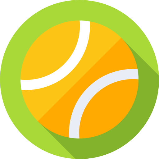 palla da tennis Flat Circular Flat icona