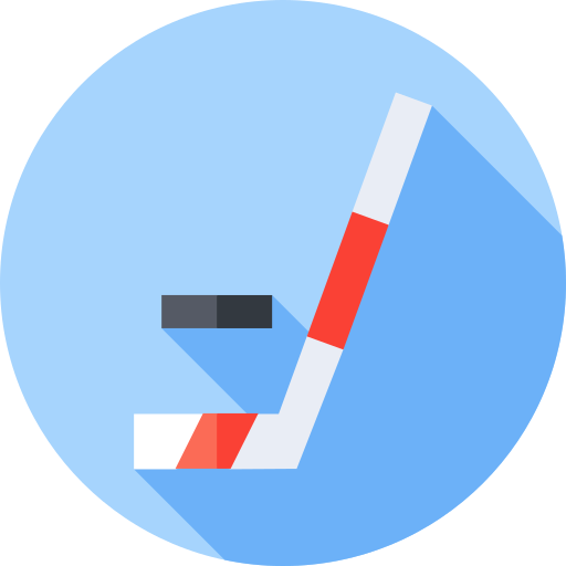 mazza da hockey Flat Circular Flat icona