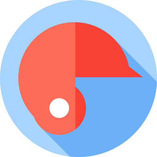 kask baseballowy Flat Circular Flat ikona