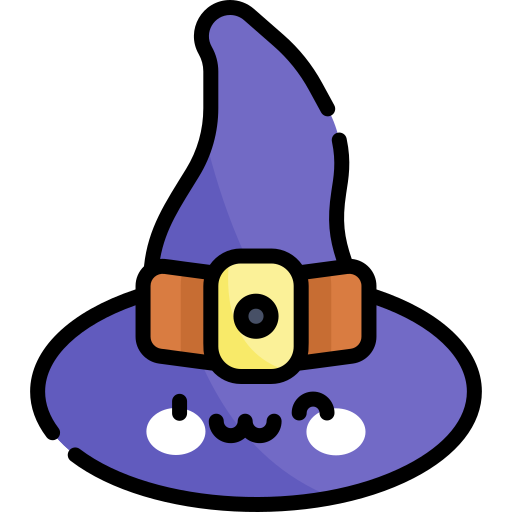 Witch hat Kawaii Lineal color icon