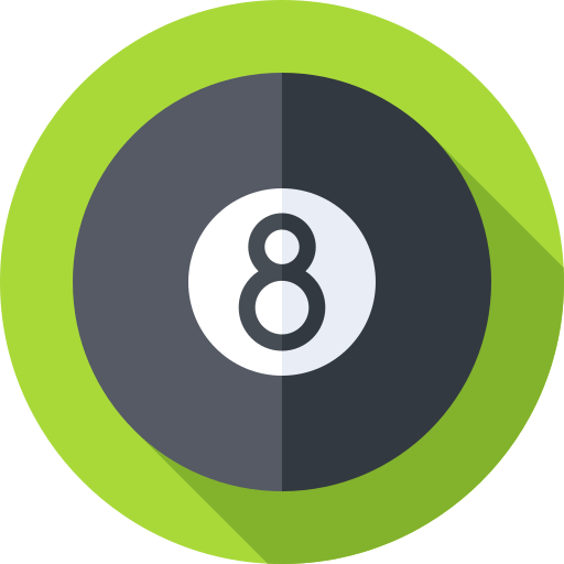 8 ball Flat Circular Flat icon