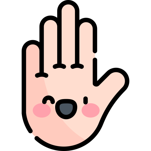Hand Kawaii Lineal color icon