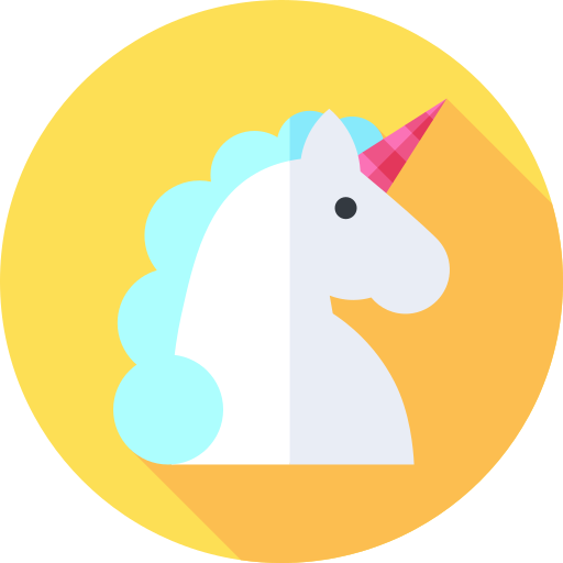 unicornio Flat Circular Flat icono