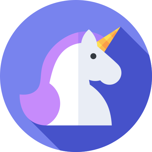 Unicorn Flat Circular Flat icon