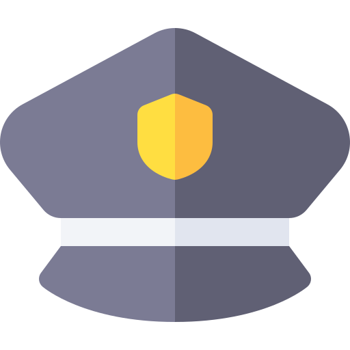 경찰 모자 Basic Rounded Flat icon