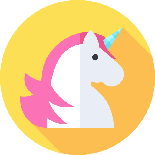 Unicorn Flat Circular Flat icon