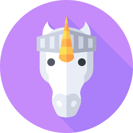 unicornio Flat Circular Flat icono