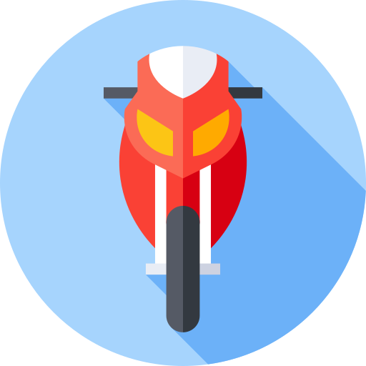 motocicleta Flat Circular Flat icono