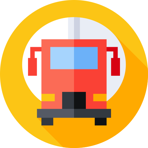 Tanker truck Flat Circular Flat icon