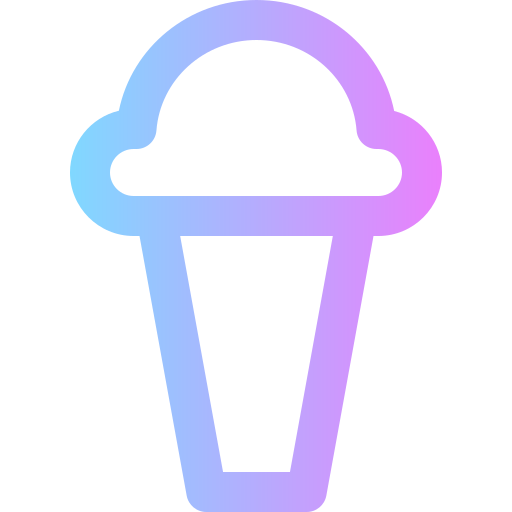 helado Super Basic Rounded Gradient icono