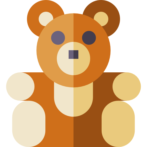urso teddy Basic Straight Flat Ícone
