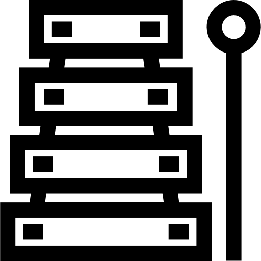 xylofoon Basic Straight Lineal icoon