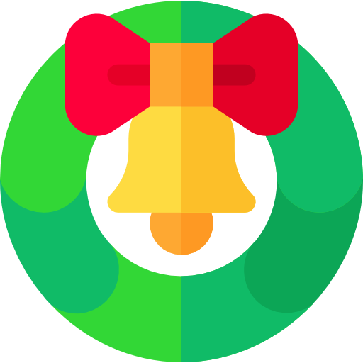 corona de navidad Basic Rounded Flat icono