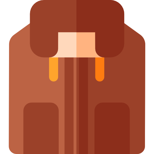 kurtka z futrzanym kapturem Basic Rounded Flat ikona