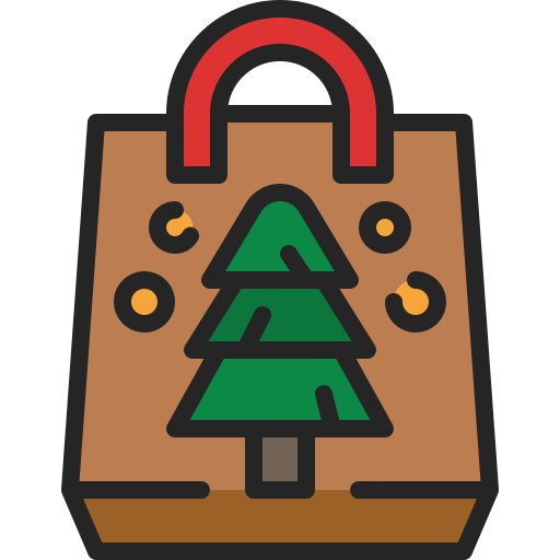 Рождественский мешок Generic Outline Color иконка