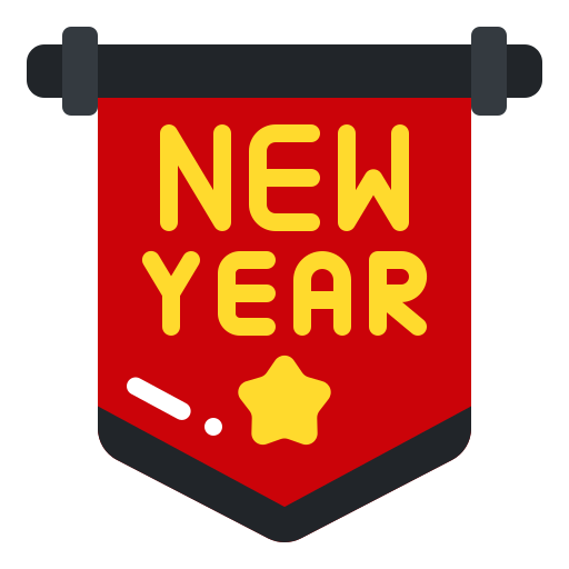 año nuevo Generic Flat icono