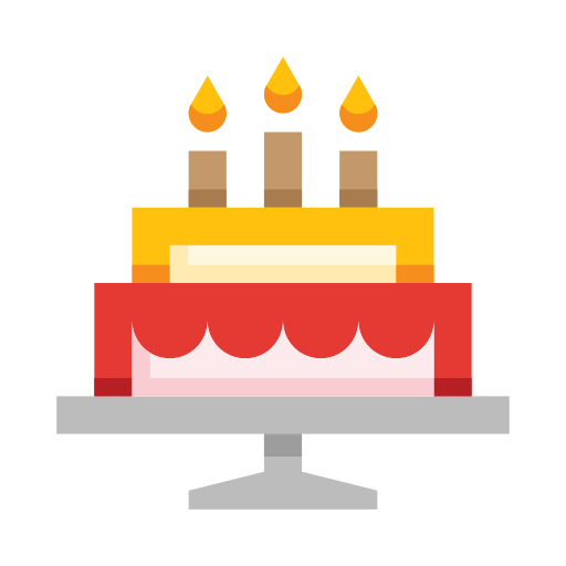 誕生日ケーキ Generic Outline Color icon