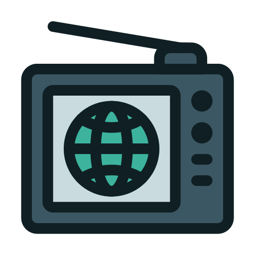 텔레비전 Generic Outline Color icon