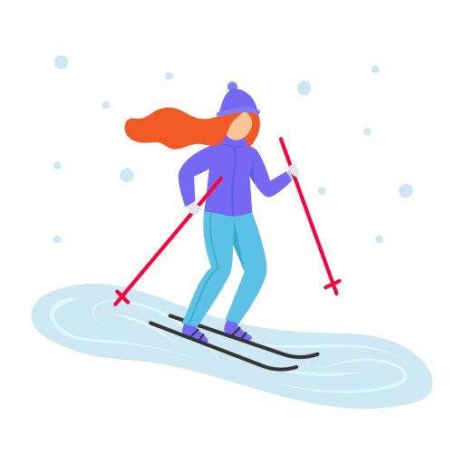 Горные лыжи Generic Flat иконка