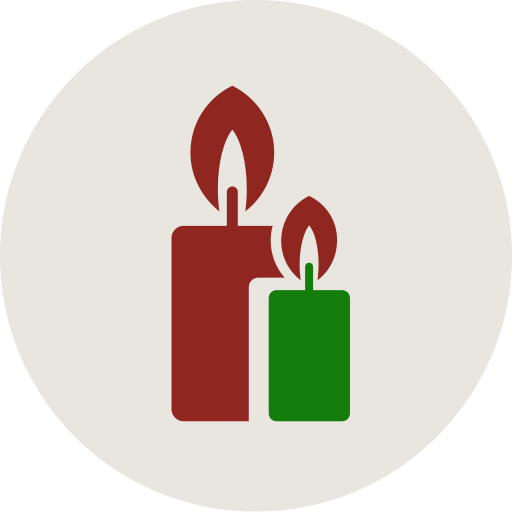 Christmas candle Generic Circular icon