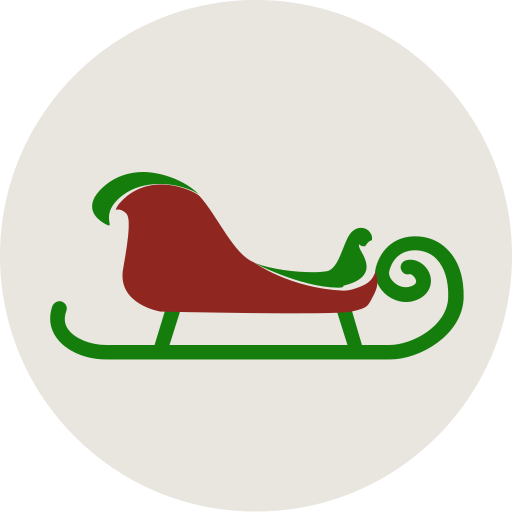 Santa claus sled Generic Circular icon