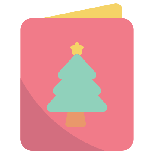 tarjeta de navidad Generic Flat icono